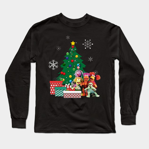 Fraggle Rock Around The Christmas Tree Long Sleeve T-Shirt by squids_art